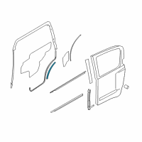 OEM 2011 Nissan Xterra Seal-Rear Door Partition, LH Diagram - 82839-ZL00A