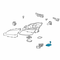 OEM 2013 Lexus LS460 Computer Sub-Assembly, HEADLAMP Diagram - 81107-50690