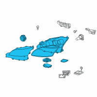 OEM 2015 Lexus LS460 Headlamp Unit With Gas, Left Diagram - 81185-50861