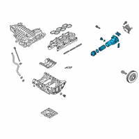 OEM Kia Stinger Engine Oil Filter Assembly Diagram - 263103LTA0