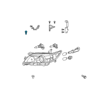 OEM 2011 Toyota Yaris Side Seal Bolt Diagram - 90159-A0006