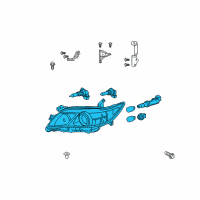 OEM 2011 Toyota Camry Composite Headlamp Diagram - 81110-06510