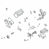 OEM 2002 Hyundai XG350 Gasket-Timing Belt Cover Diagram - 21372-39501