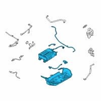 OEM Ford Mustang Vapor Canister Diagram - 9R3Z-9D653-C