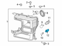 OEM Ford Signal Lamp Bulb Socket Diagram - JL3Z-13411-A