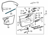 OEM 2018 Cadillac ATS Belt Weatherstrip Diagram - 23460171