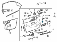 OEM 2020 Cadillac CT5 Lock Switch Diagram - 84660135