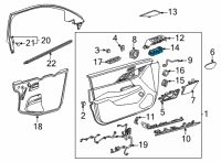 OEM 2022 Cadillac Escalade Window Switch Diagram - 84960803