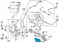 OEM Lexus NX250 MOTOR ASSY, FR WIPER Diagram - 85110-78060