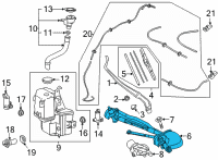 OEM Lexus NX250 LINK ASSY, FR WIPER Diagram - 85150-78070