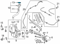 OEM 2022 Lexus NX250 CAP, WASHER, A Diagram - 85316-78070