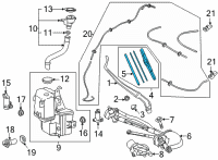 OEM 2022 Lexus UX250h Front Wiper Blade Assembly, Right Diagram - 85212-76020