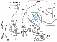 OEM 2012 Toyota Corolla Wiper Insert Diagram - 85214-0A160