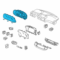 OEM 2015 Honda Accord Meter Assembly, Combination (Rewritable) Diagram - 78100-T2G-A63