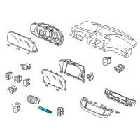 OEM Honda Switch Assembly, Hazard Diagram - 35510-T2A-A01