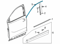 OEM Buick Encore GX Reveal Molding Diagram - 42485262