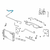 OEM 2005 Cadillac DeVille Radiator SURGE TANK Inlet Hose Diagram - 25672032