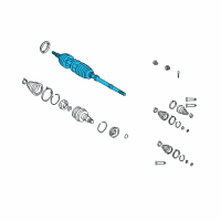 OEM Lexus RX300 Shaft Assy, Front Drive Outboard Joint, RH Diagram - 43460-49055