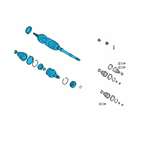 OEM Lexus Shaft Assy, Front Drive, LH Diagram - 43420-48010