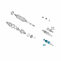 OEM 2000 Lexus RX300 Boot Kit, Front Drive Shaft Diagram - 04438-21051