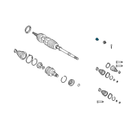 OEM Toyota Corolla Axle Nut Diagram - 90178-22001