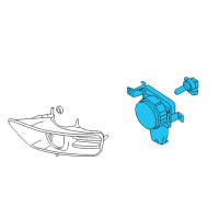 OEM 2007 Ford Focus Fog Lamp Assembly Diagram - 4S4Z-15200-AB