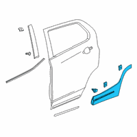 OEM GMC Terrain Lower Molding Diagram - 84454223