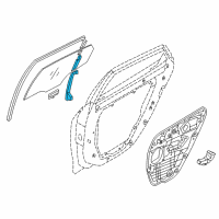 OEM Hyundai Azera Run&Channel-Rear Door Delta Lower, RH Diagram - 83545-3V000