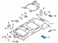 OEM Kia Carnival Lamp Assembly-Room Diagram - 92850A9600GYT