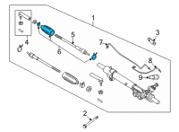 OEM 2021 Nissan Frontier Boot Kit Power Steering Gear Diagram - D8203-5JZ0A