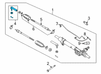 OEM 2022 Nissan Frontier Socket-Kit Side Rod Outer Diagram - D8640-EB70A