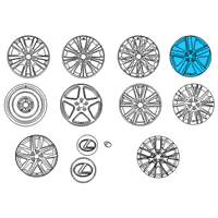 OEM 2017 Lexus GS F Wheel, Disc Diagram - 42611-30D61