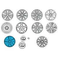 OEM 2017 Lexus GS F Wheel, Disc Diagram - 42611-30E00