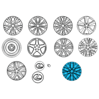 OEM 2018 Lexus GS F Wheel, Disc Diagram - 42611-30F71