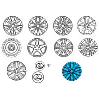 OEM 2018 Lexus GS300 Wheel, Disc Diagram - 42611-30F71