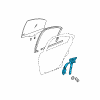 OEM 2000 Dodge Neon Rear Door Window Regulator Diagram - 5008036AF