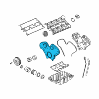 OEM 2000 Saturn LS2 Cover, Timing Belt Front Diagram - 90572779