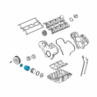 OEM 2000 Saturn LW2 Shell, Oil Filter Diagram - 9194659