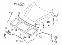 OEM 2022 Hyundai Ioniq 5 CABLE ASSY-HOOD LATCH RELEASE Diagram - 81190-GI100