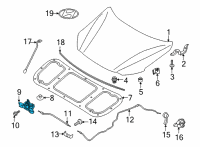 OEM Hyundai Ioniq 5 LATCH ASSY-HOOD Diagram - 81130-GI000