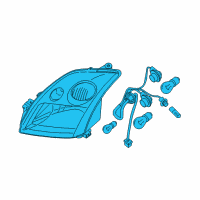 OEM 2009 Nissan Sentra Driver Side Headlamp Assembly Diagram - 26060-ET000