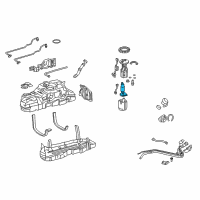 OEM 2020 Lexus GX460 Fuel Pump Assembly W/Filter Diagram - 23220-31430