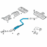 OEM 2020 Hyundai Veloster Center Muffler Assembly Diagram - 28650-J3705