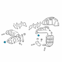 OEM 2015 Toyota Prius V Rear Brace Nut Diagram - 90178-A0048