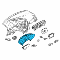 OEM 2015 Ford Focus Cluster Assembly Diagram - CM5Z-10849-ASA
