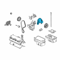 OEM 2002 Honda Civic Cover, Timing Belt (Upper) Diagram - 11821-PLM-000