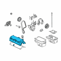 OEM 2002 Honda Civic Cover, Cylinder Head Diagram - 12310-PLC-000