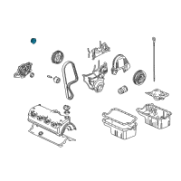 OEM 2002 Honda Civic Pulley, Timing Belt Drive Diagram - 13621-PLD-013