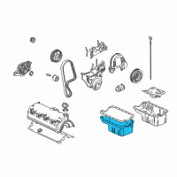 OEM 2002 Honda Civic Pan, Oil Diagram - 11200-PLC-000