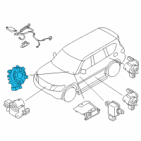 OEM 2018 Nissan Armada Steering Air Bag Wire Assembly Diagram - B5554-KA48A